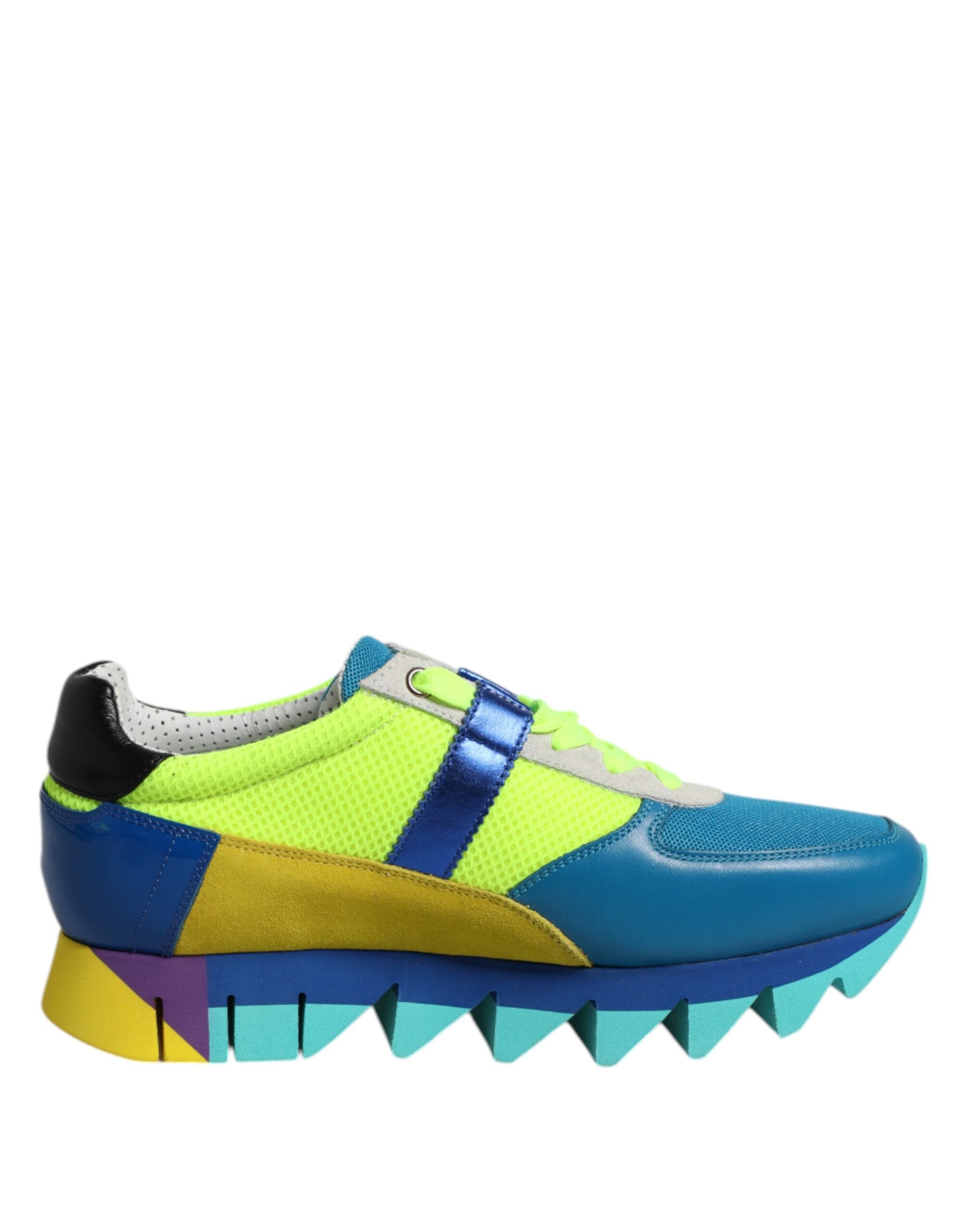 Chaussures sneakers basses pour homme Dolce & Gabbana en cuir multicolore, style décontracté et tendance.