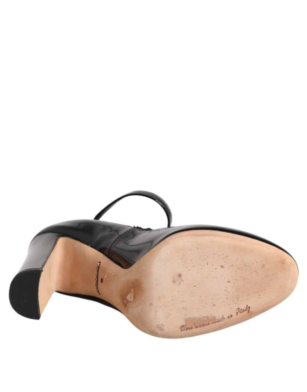 Chaussures Dolce & Gabbana en cuir noir avec lacets et talons pumps, élégantes et sophistiquées pour femmes.