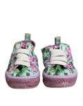 Espadrilles Dolce & Gabbana multicolores en toile, chaussures de sneakers élégantes avec design coloré et confortable.