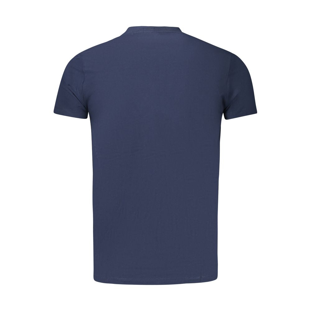 T-shirt bleu en coton pour homme de la marque Pepe Jeans, coupe classique et tissu confortable visible sur l'image.