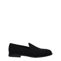 Chaussures loafers en velours noir Dolce & Gabbana, slip-on élégants pour femme avec finition raffinée.