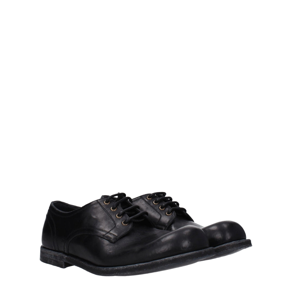 Chaussures Oxford et Derby en cuir noir de Dolce & Gabbana, style élégant et sophistiqué pour homme.