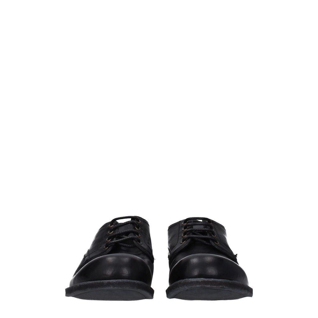 Chaussures oxford et derby en cuir noir de Dolce & Gabbana, élégantes et sophistiquées pour homme.