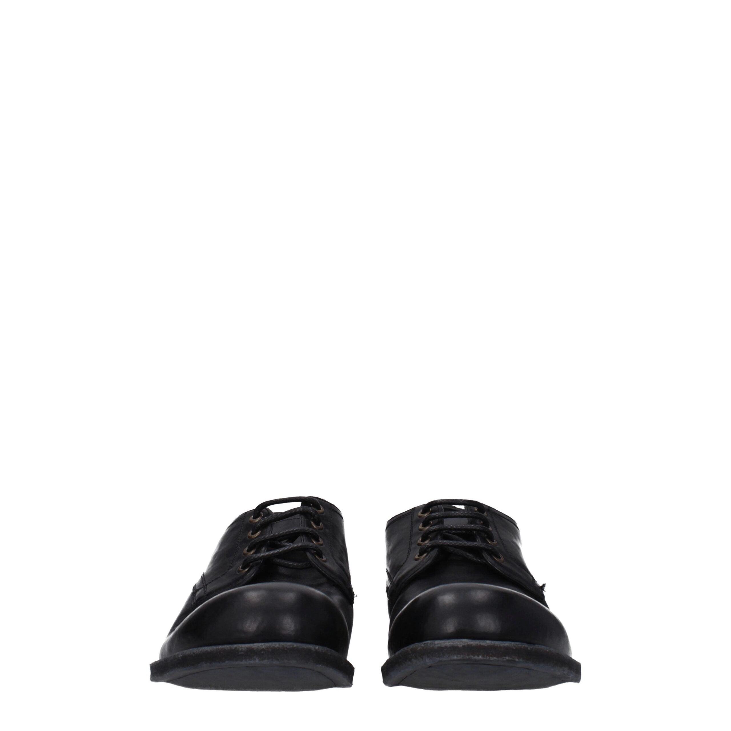 Chaussures oxford et derby en cuir noir de Dolce & Gabbana, élégantes et sophistiquées pour homme.
