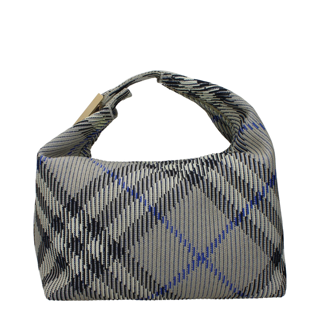 Sac à main Burberry en polyamide vert, avec détails élégants et design sophistiqué, visible en gros plan.