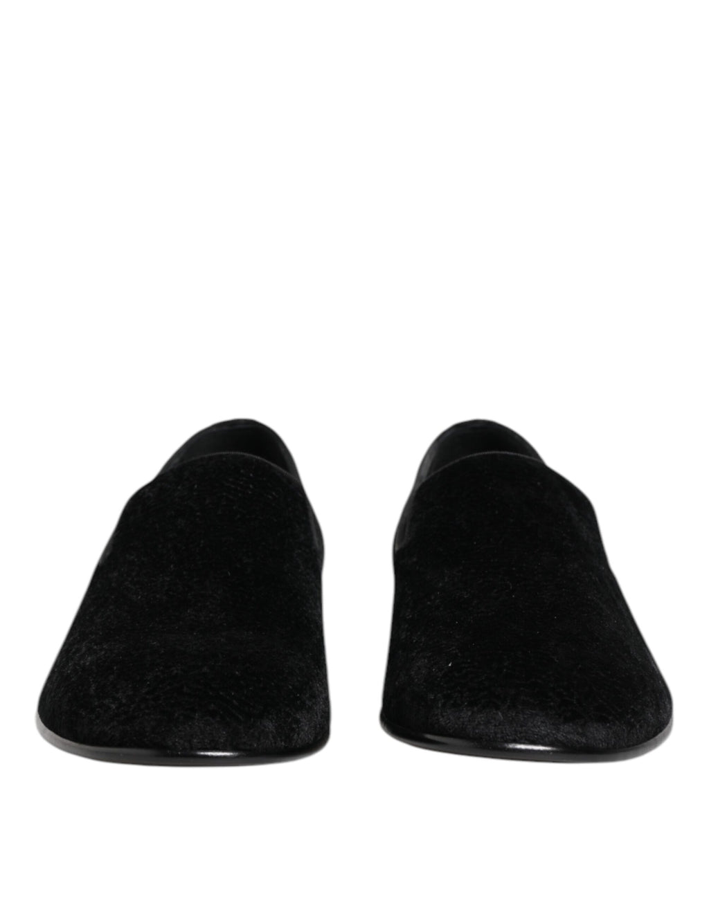Chaussures formelles pour homme Dolce & Gabbana en jacquard noir, mocassins élégants pour occasions habillées.