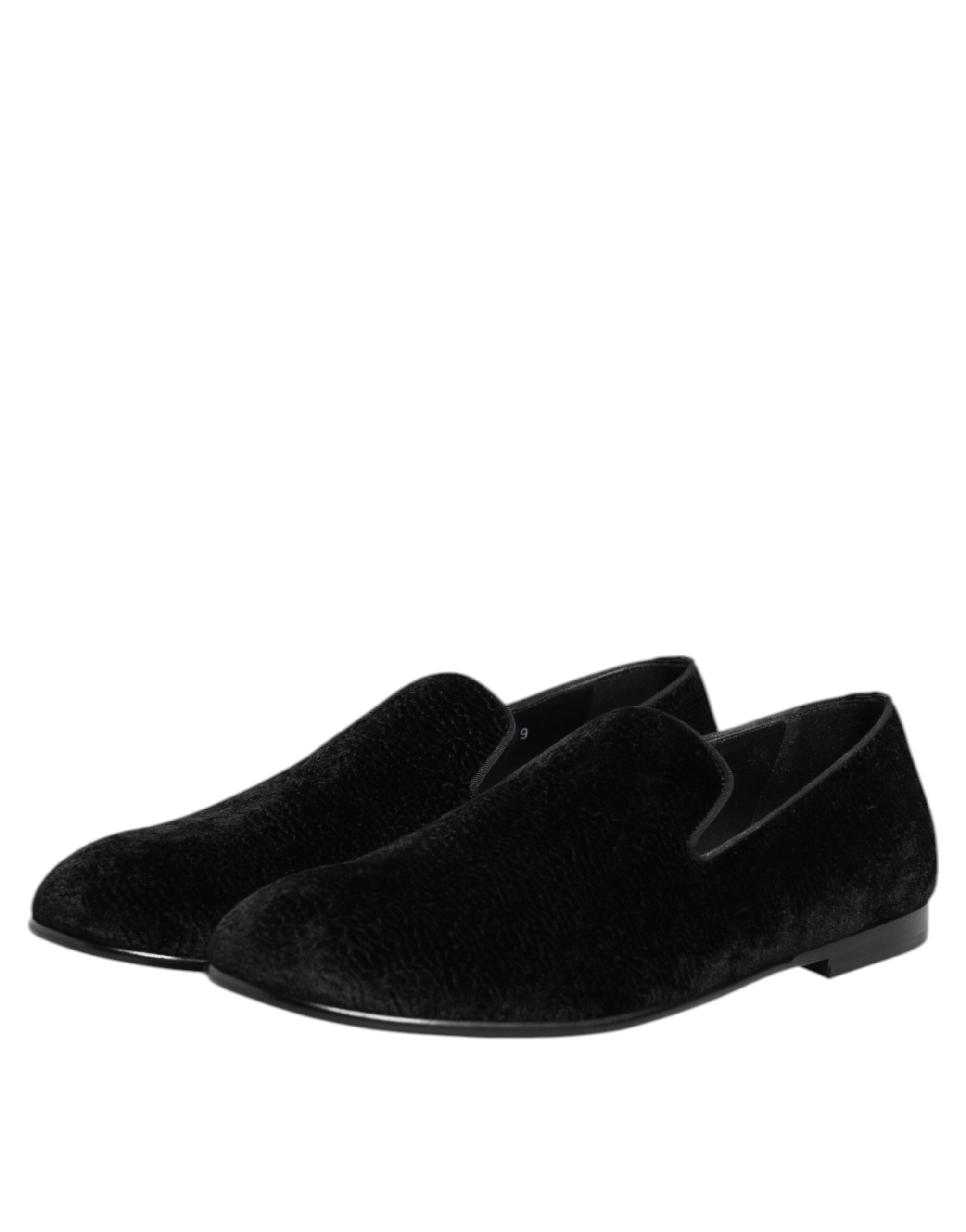 Chaussures formelles hommes Dolce & Gabbana en jacquard noir, mocassins élégants pour occasion spéciale