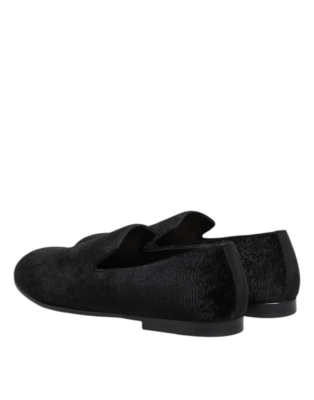 Mocassins formels pour homme Dolce & Gabbana en jacquard noir, chaussures élégantes pour occasions spéciales.