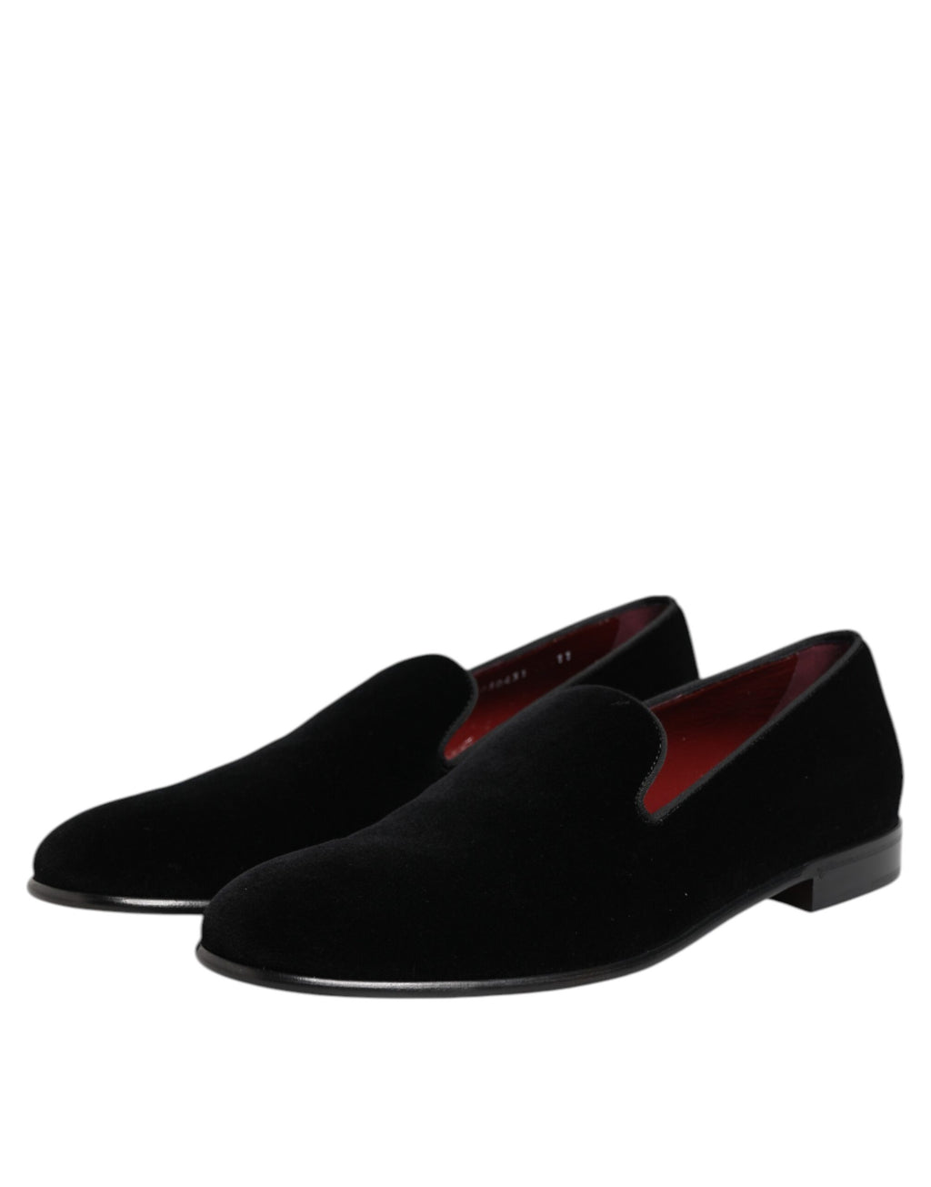 Chaussures homme Dolce & Gabbana, mocassins en velours noir, slip-on élégants pour occasion formelle.