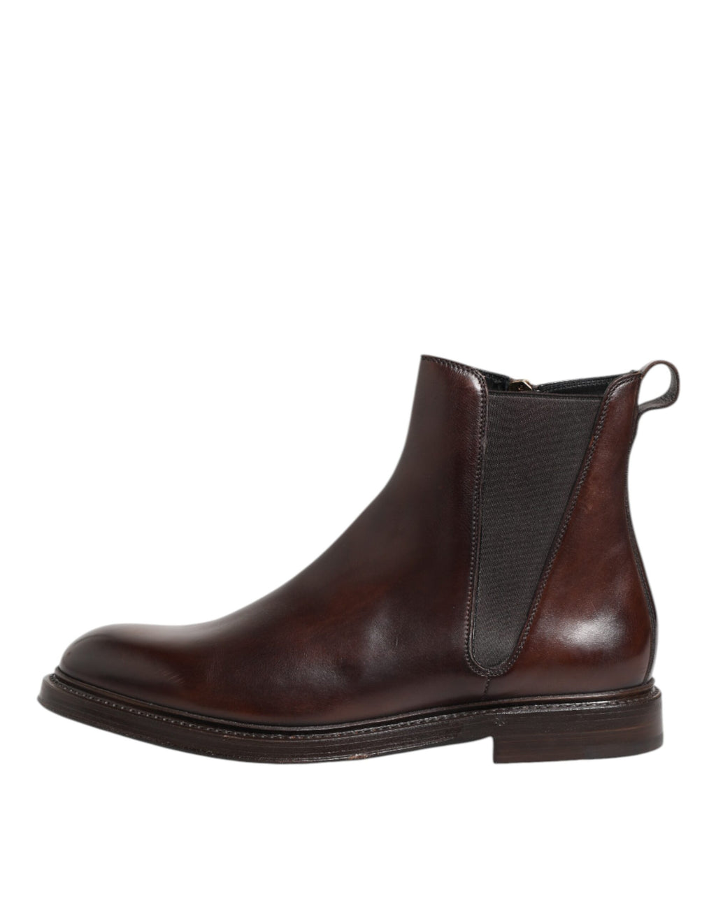 Bottes Chelsea en cuir marron pour mollet moyen de Dolce & Gabbana, style élégant et sophistiqué.