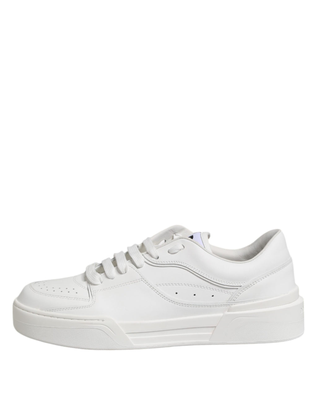Chaussures sneakers basses en cuir blanc Dolce & Gabbana Miami, chaussures de sport élégantes pour femmes et hommes.