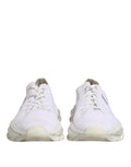 Chaussures sneakers basses blanches Dolce & Gabbana Airmaster pour hommes, vue de face avec détails de design.