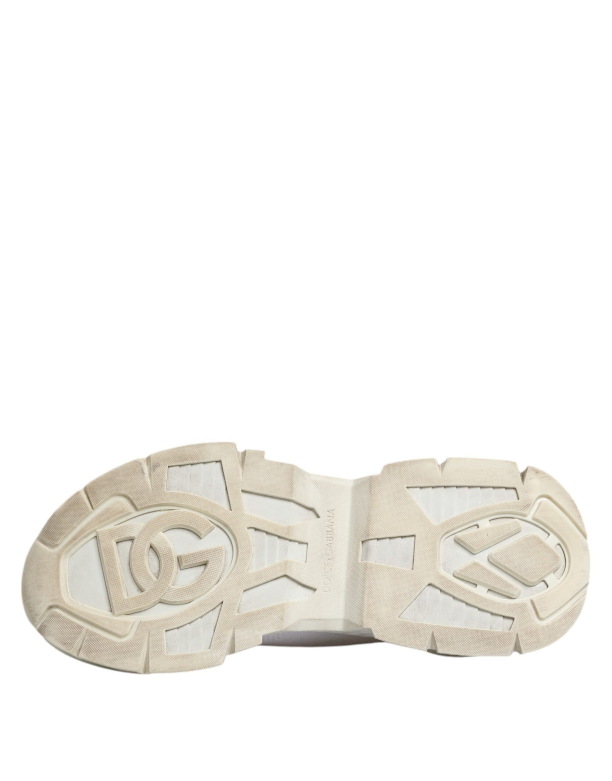 Chaussures sneakers basses blanches Dolce & Gabbana Airmaster pour hommes, design élégant et moderne.