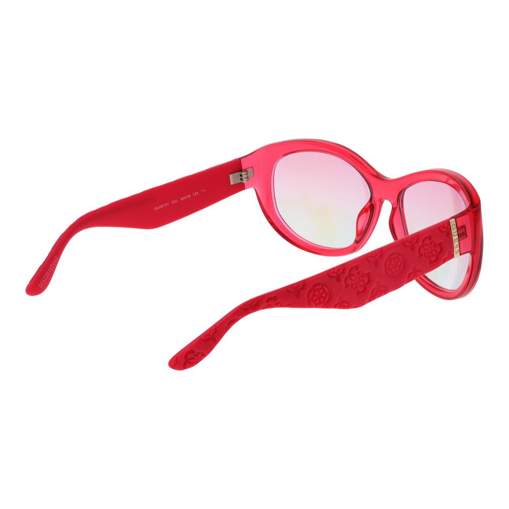 Lunettes de soleil en acier inoxydable rose Guess, monture élégante avec verres protecteurs, pour un look tendance et sophistiqué.