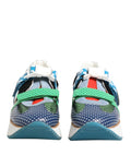 Chaussures tennis bass Dolce & Gabbana en cuir multicolore, baskets low top avec design coloré et détails élégants.
