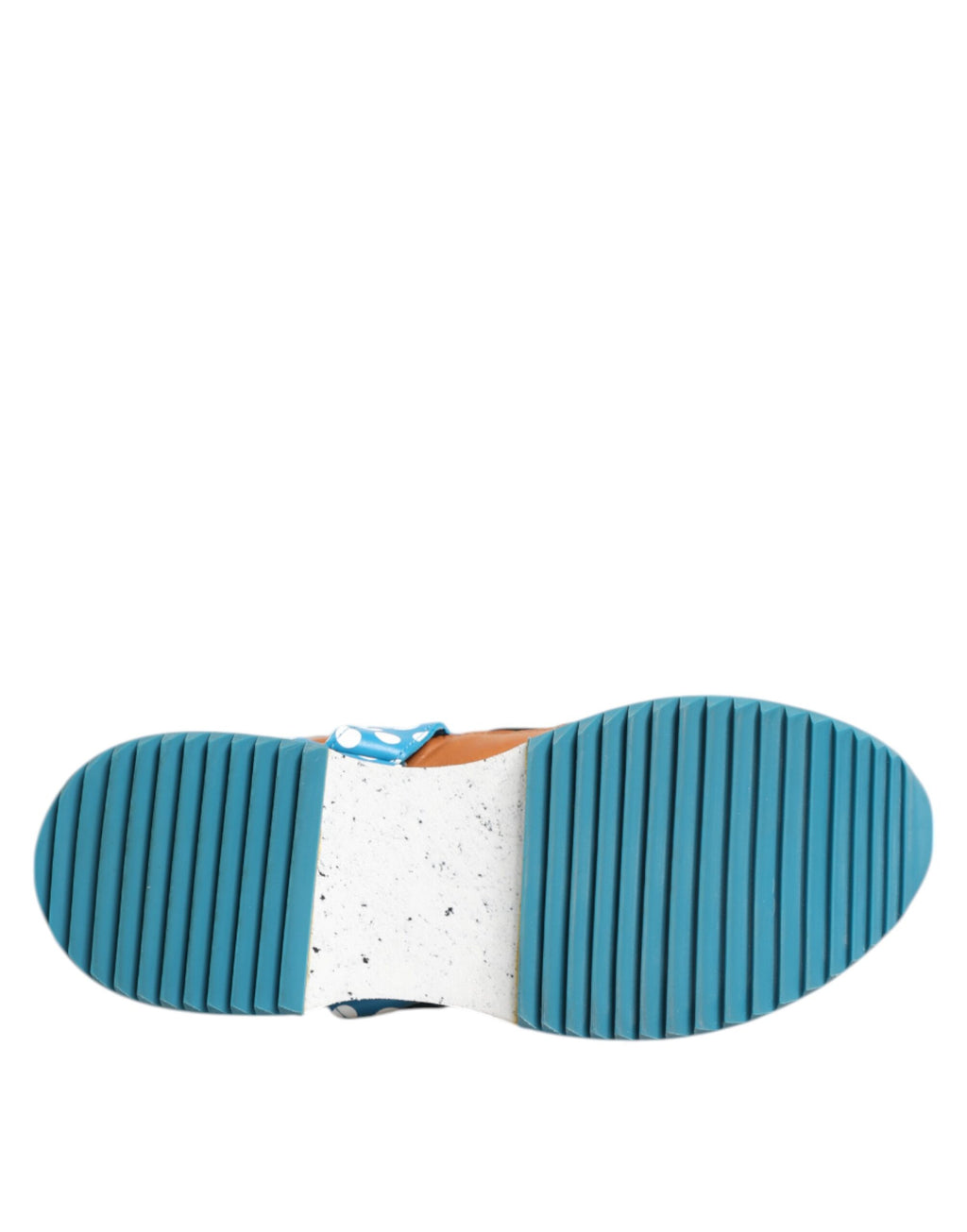 Chaussures basses Dolce & Gabbana en cuir multicolore, sneakers à semelles plates et design élégant.