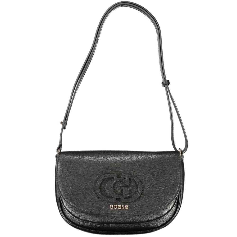 Sac à main Guess Jeans en polyéthylène noir pour femmes, sac à main élégant avec design moderne et pratique.