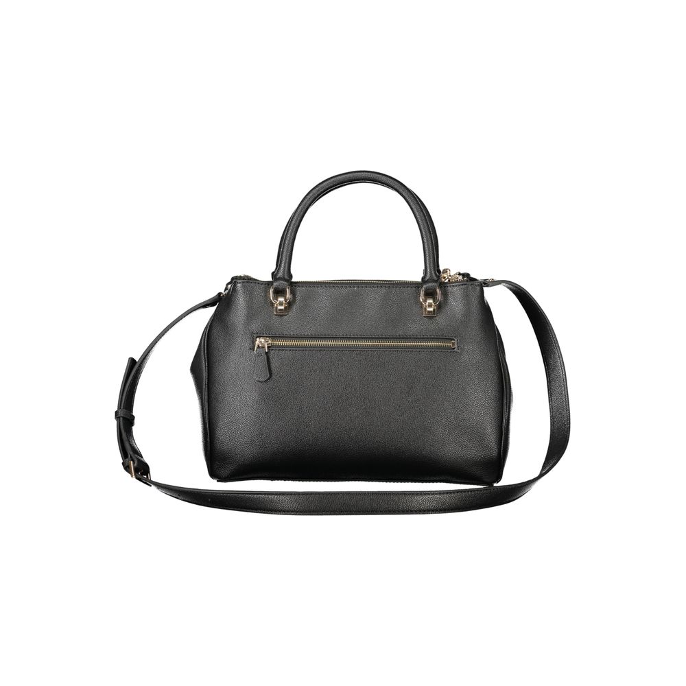 Sac à main pour femmes Guess Jeans en polyuréthane noir, design élégant et moderne, avec détails tendance.