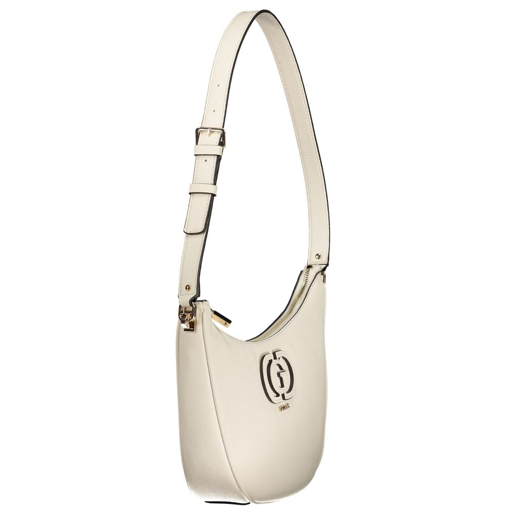 Sac à main Guess Jeans en polyuréthane blanc pour femmes, élégant et tendance, avec détails modernes et finition soignée.
