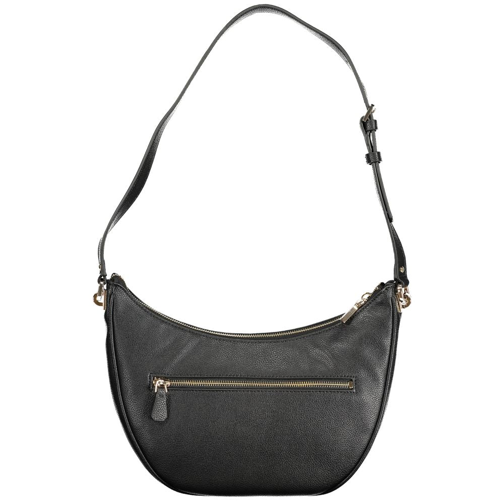 Sac à main Guess Jeans en polyuréthane noir pour femmes, avec détails élégants et design tendance visible sur l'image.