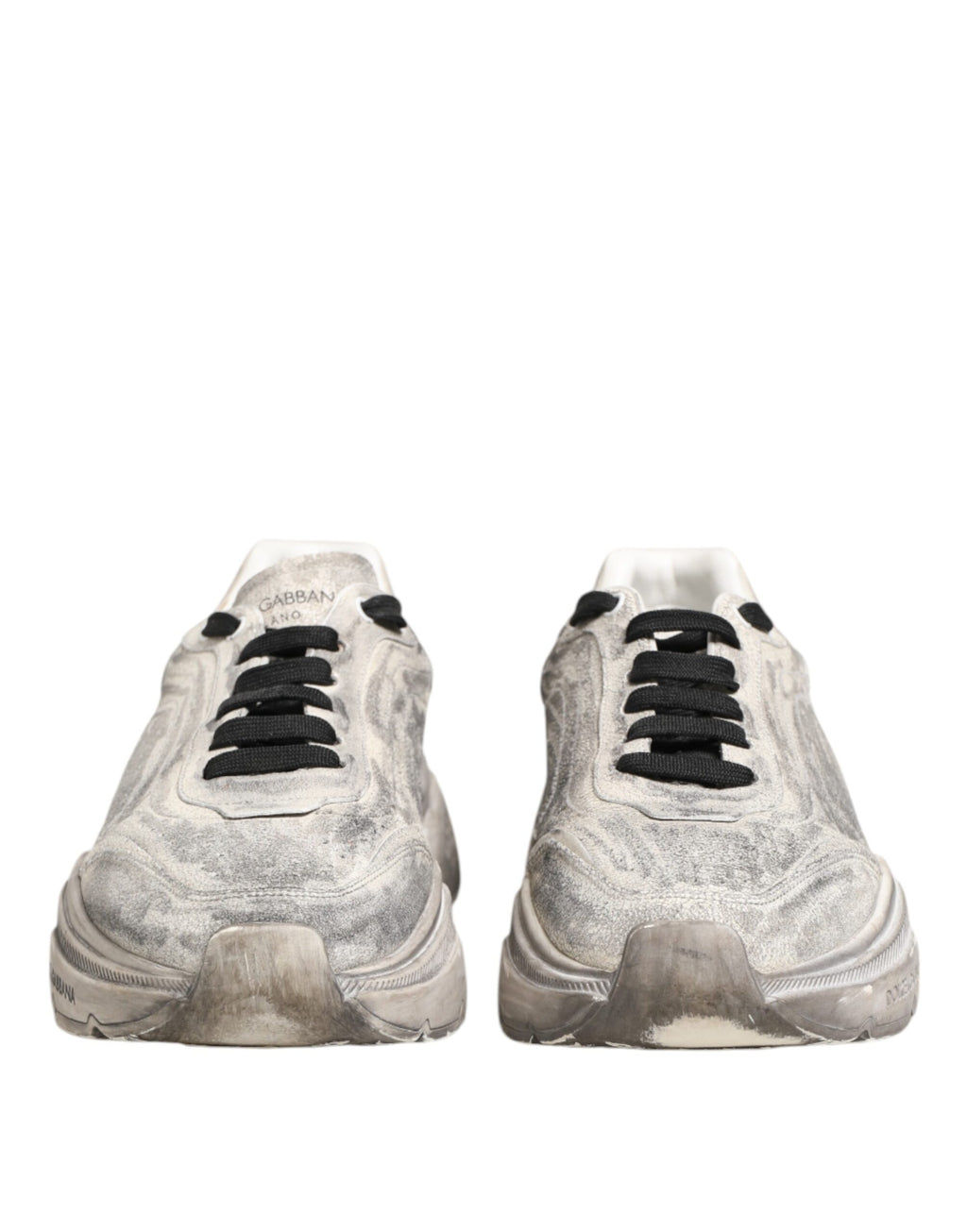Chaussures sneakers basses blanches Dolce & Gabbana Daymaster pour hommes, vue de face.