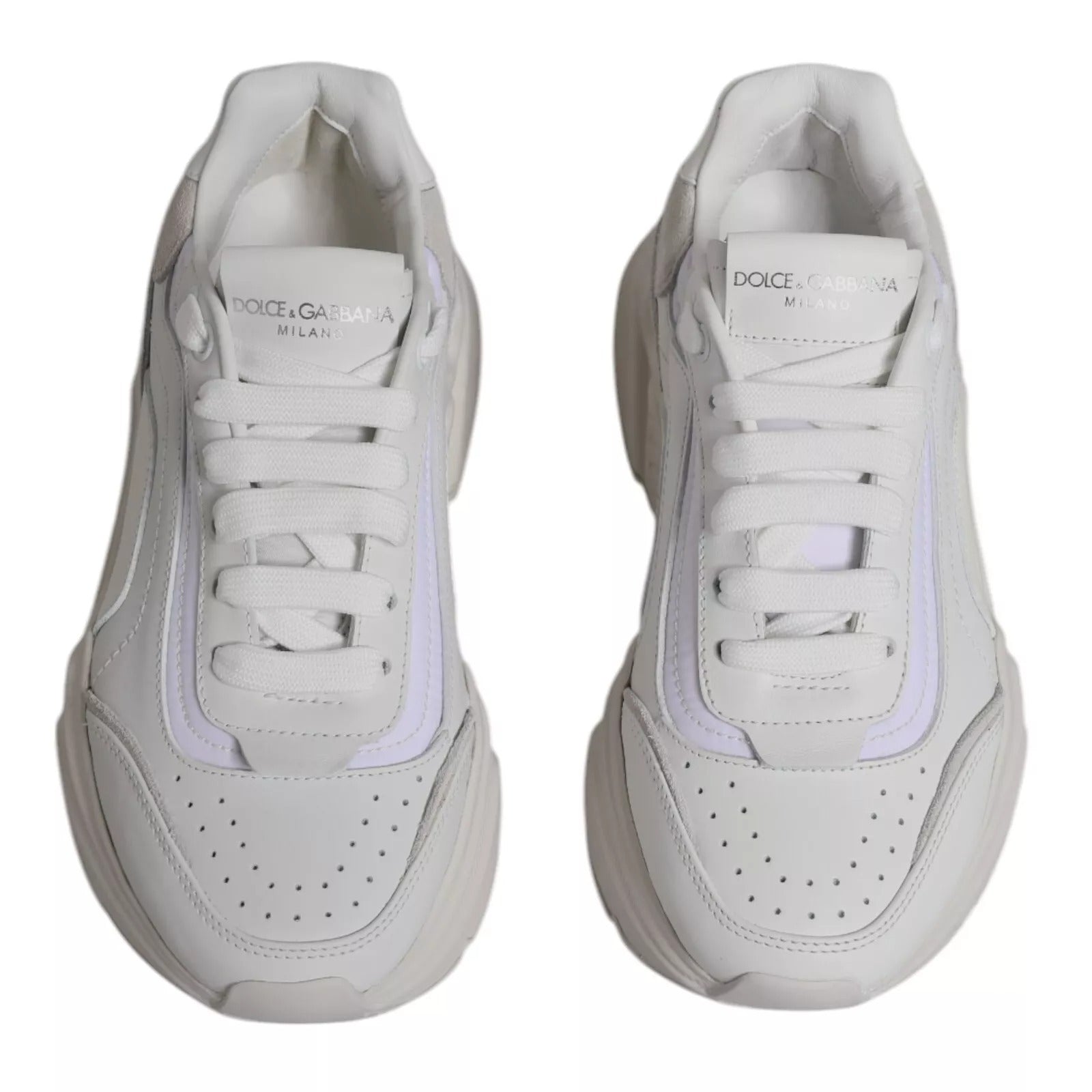 Sneakers bass Dolce & Gabbana Daymaster en blanc pour homme, chaussures de sport élégantes et confortables.