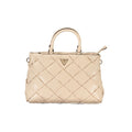 Sac à dos en polyuréthane rose Guess Jeans pour femmes, avec détails modernes et design tendance.