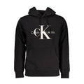 Pull homme Calvin Klein en coton noir, coupe classique, avec col rond et logo discret sur la poitrine.