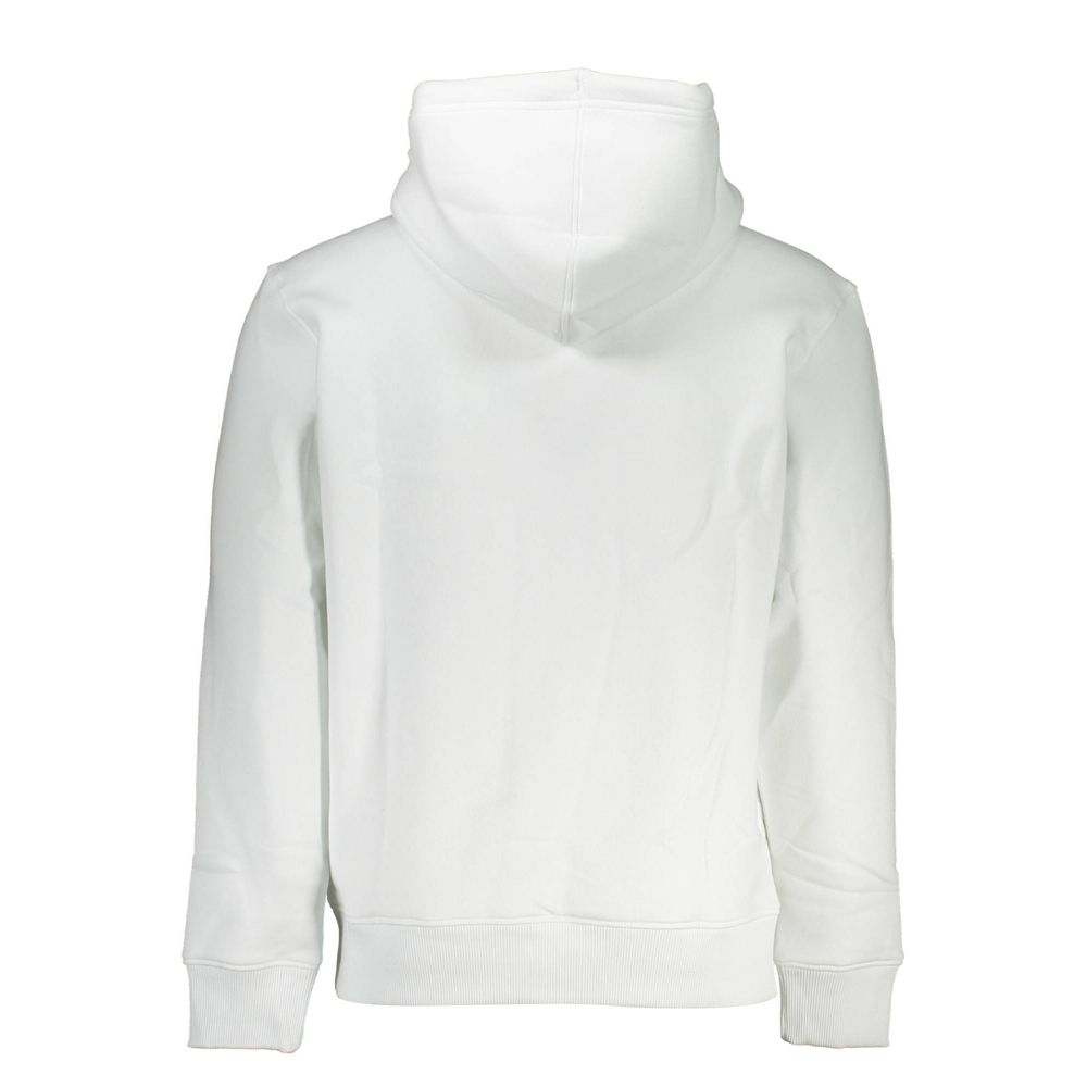 Sweat-shirt blanc en coton pour homme de la marque Calvin Klein, vue de face sur un fond neutre.