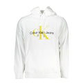 Sweatshirt blanc en coton pour homme de la marque Calvin Klein, vue de face, avec col rond et logo discret.