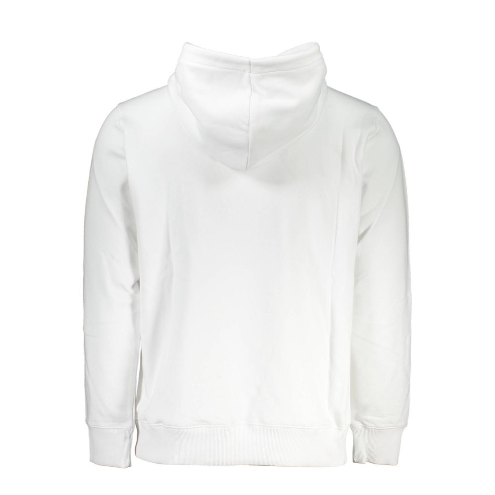 Sweatshirt blanc en coton pour homme de la marque Calvin Klein, vue de face avec col rond et manches longues.