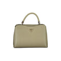 Sac à main femme Guess Jeans vert en polyréthane, sac à bandoulière élégant avec logo Guess visible.