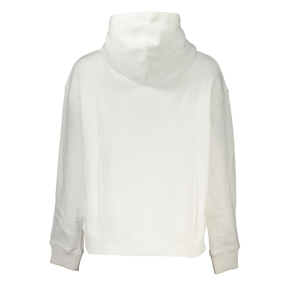 Sweat-shirt blanc en coton pour femme de Tommy Hilfiger, doux et confortable avec logo discret sur la poitrine.