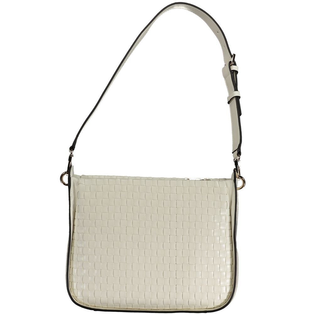 Sac à main Guess Jeans en bioplastique blanc pour femmes, design élégant et moderne avec logo Guess visible.