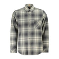 Chemise pour homme en coton vert de Hugo Boss, style élégant avec col classique et manches longues.