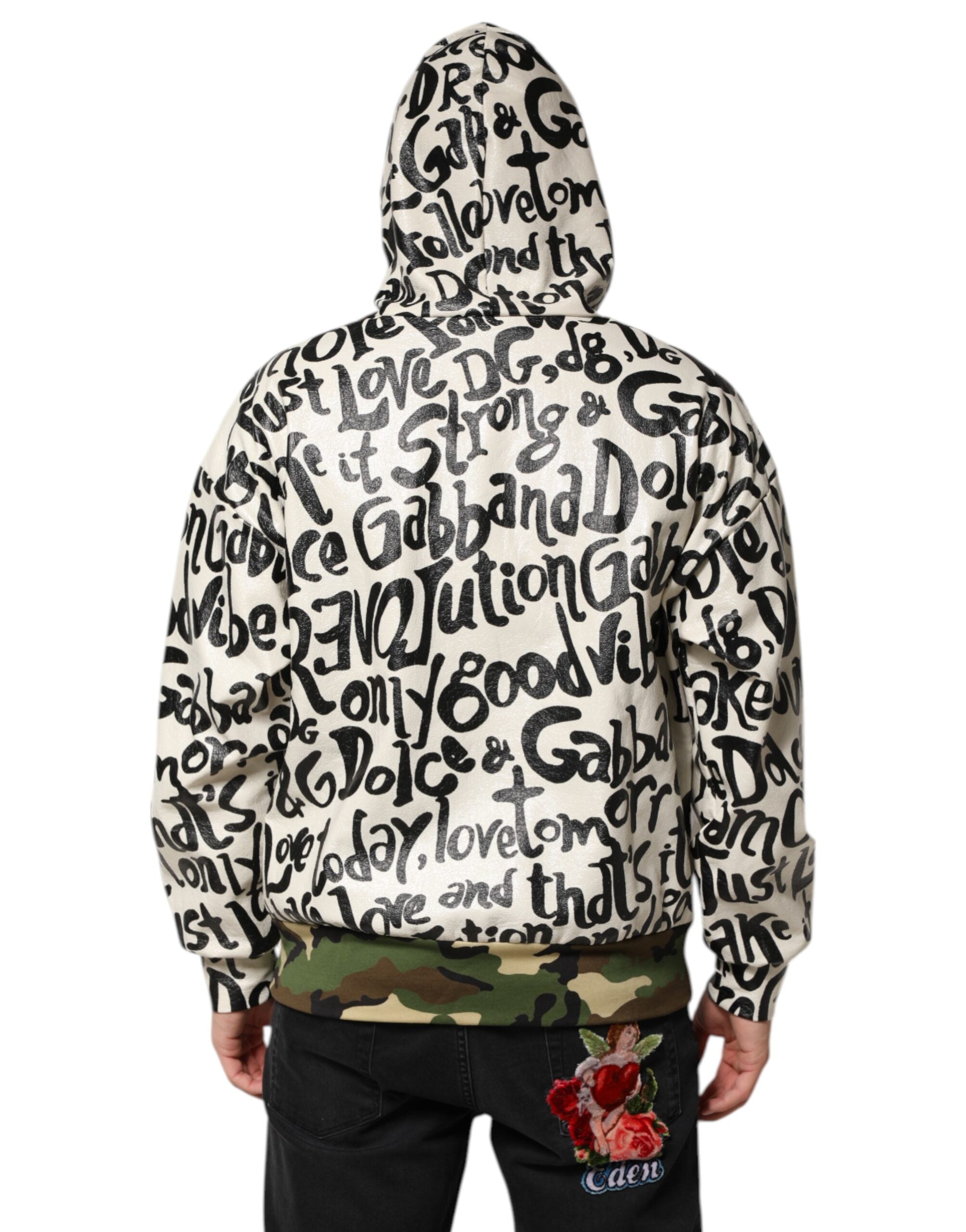 Sweat-shirt à capuche Dolce & Gabbana DGMania multicolore, pull en maille confortable avec logo Dolce & Gabbana visible.