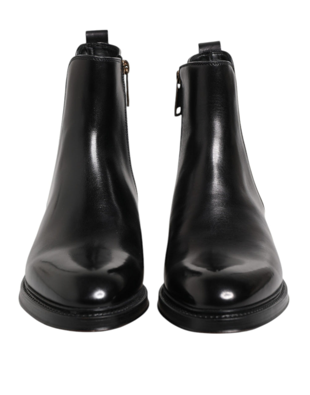 Bottes Chelsea en cuir noir de moyenne hauteur pour femme de Dolce & Gabbana, style élégant et moderne