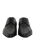 Chaussures Derby Dolce & Gabbana en cuir exotique noir avec lacets, style élégant et sophistiqué pour homme.