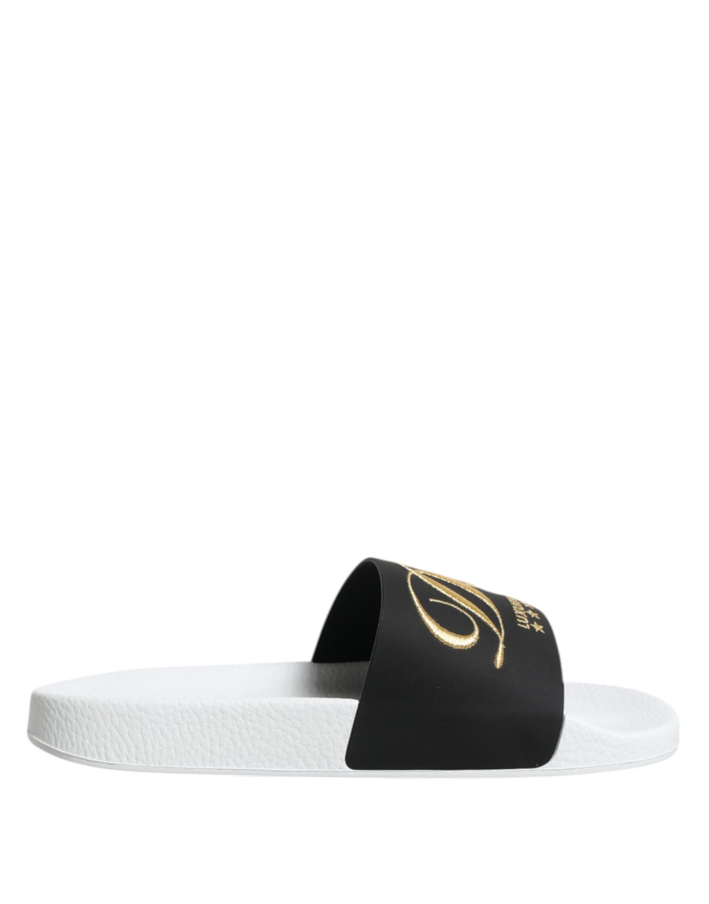 Sandales en cuir blanc et noir Dolce & Gabbana pour la plage, chaussures élégantes et confortables pour l'été.