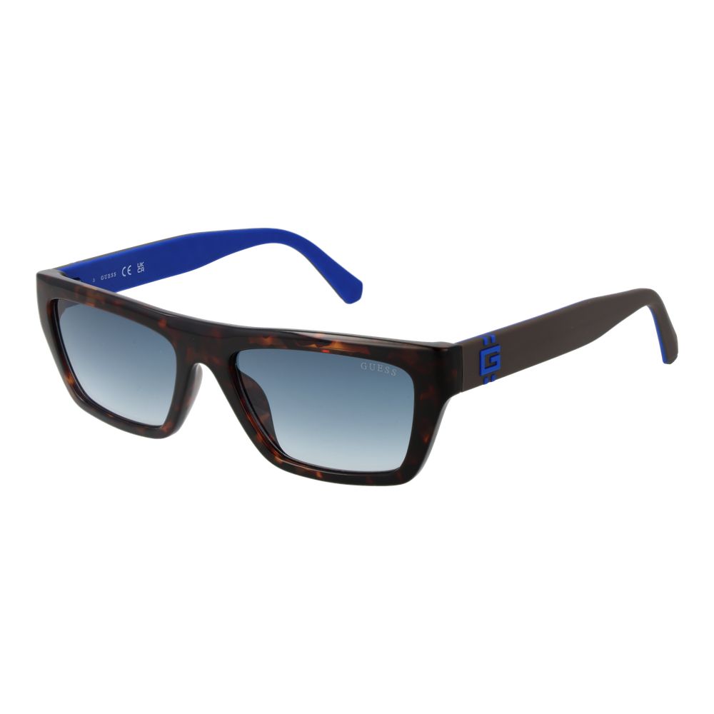 Lunettes de soleil en plastique marron Guess avec monture élégante et design moderne, pour un style tendance et sophistiqué.