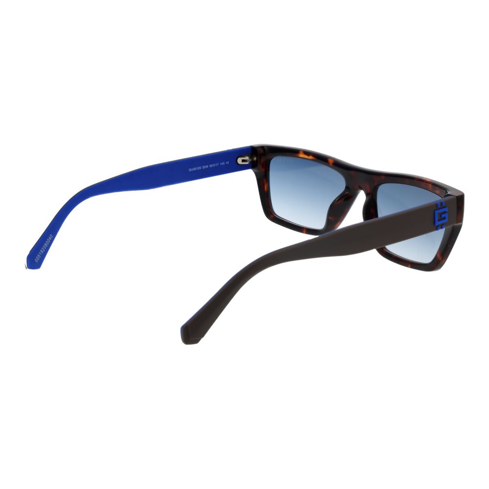 Lunettes de soleil en plastique marron Guess avec monture élégante et verres foncés pour un style tendance.