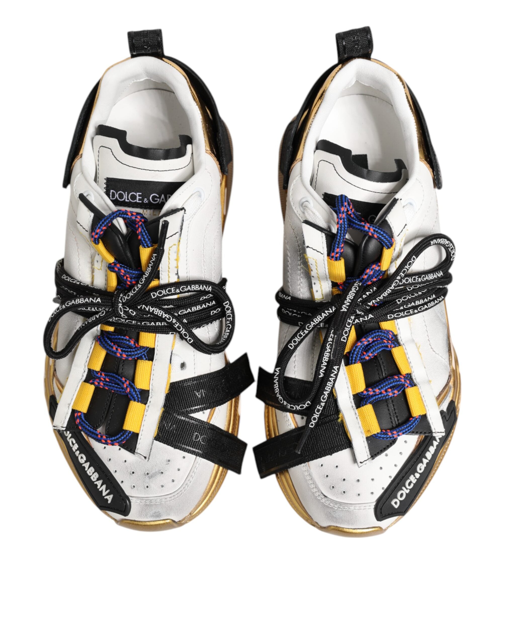 Chaussures sneakers basses Dolce & Gabbana Daymaster multicolores, style décontracté, vue de face sur la chaussure.
