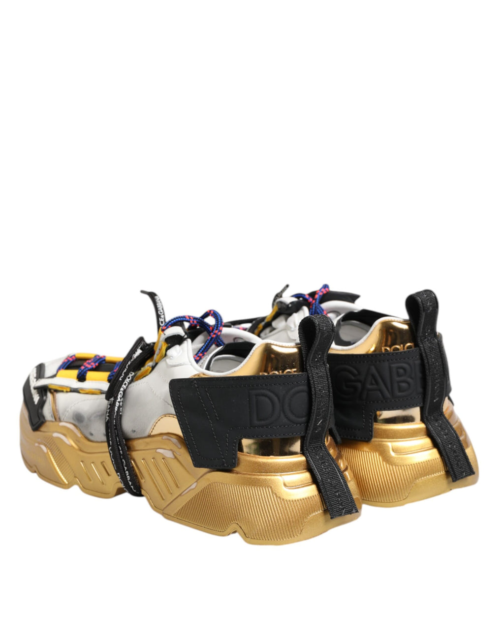 Chaussures sneakers basses multicolores Dolce & Gabbana Daymaster, baskets en toile avec semelle blanche.