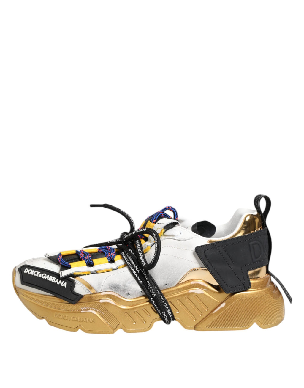 Chaussures sneakers basses Dolce & Gabbana Daymaster multicolores, style décontracté, détails colorés, vue de face.