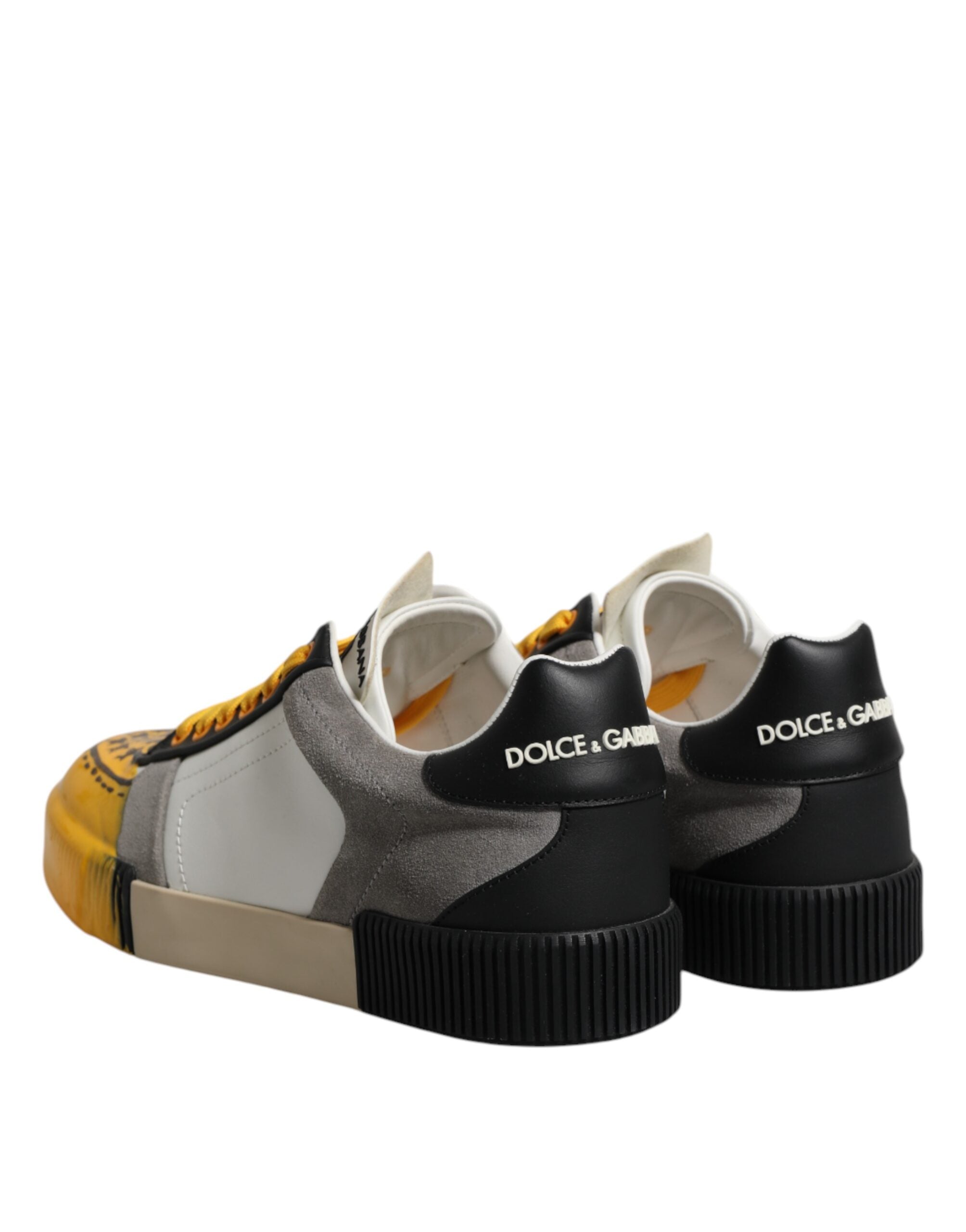 Chaussures basses multicolores Dolce & Gabbana Miami, sneakers tendance en toile avec détails colorés et logo visible.