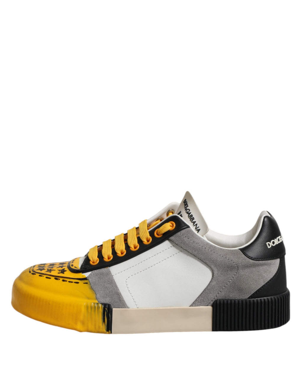 Chaussures sneakers basses multicolores Dolce & Gabbana Miami, avec design coloré et détails modernes.