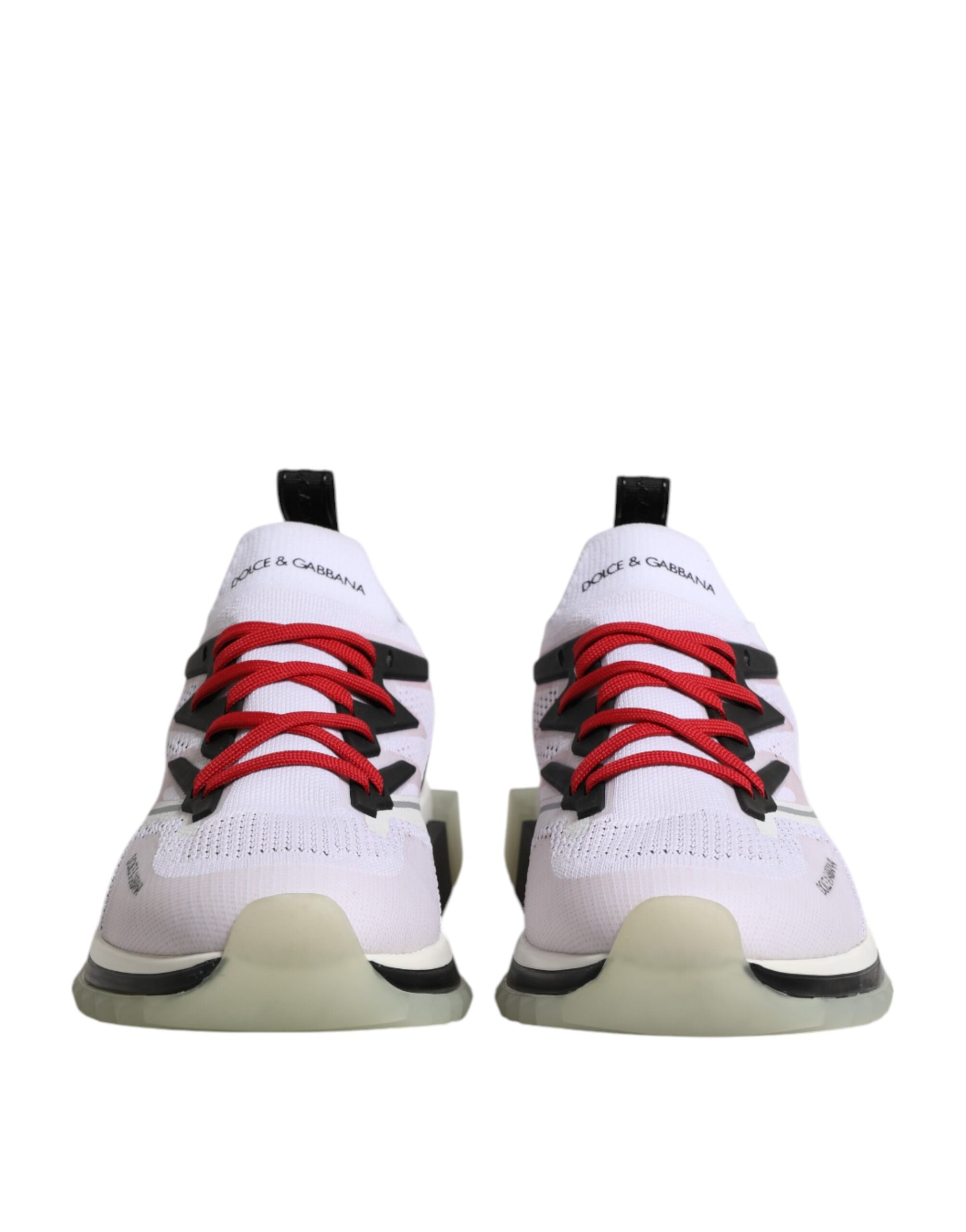Chaussures de sport blanches Dolce & Gabbana Sorrento, baskets extensibles élégantes et confortables pour hommes.