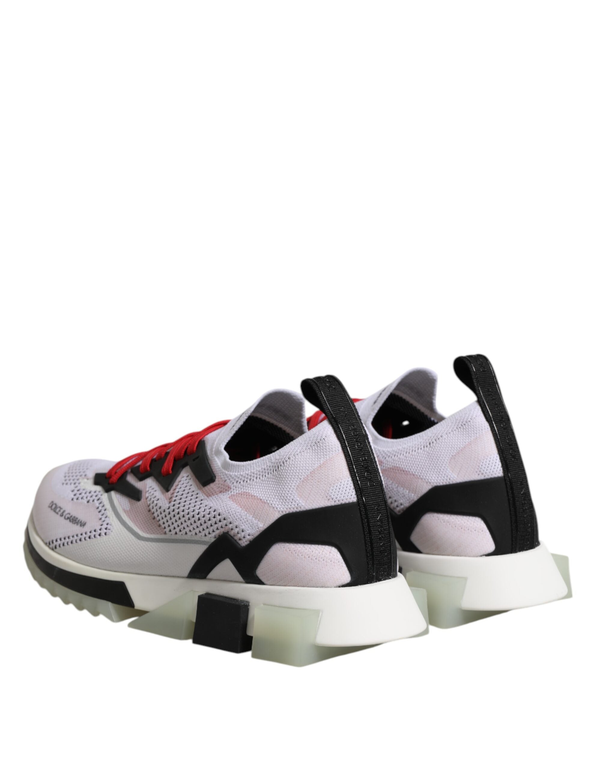 Chaussures de sport blanches Dolce & Gabbana Sorrento en stretch, sneakers élégants pour le sport et la casualité.