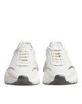 Chaussures sneakers basses blanches Dolce & Gabbana Daymaster en cuir, style décontracté et élégant.