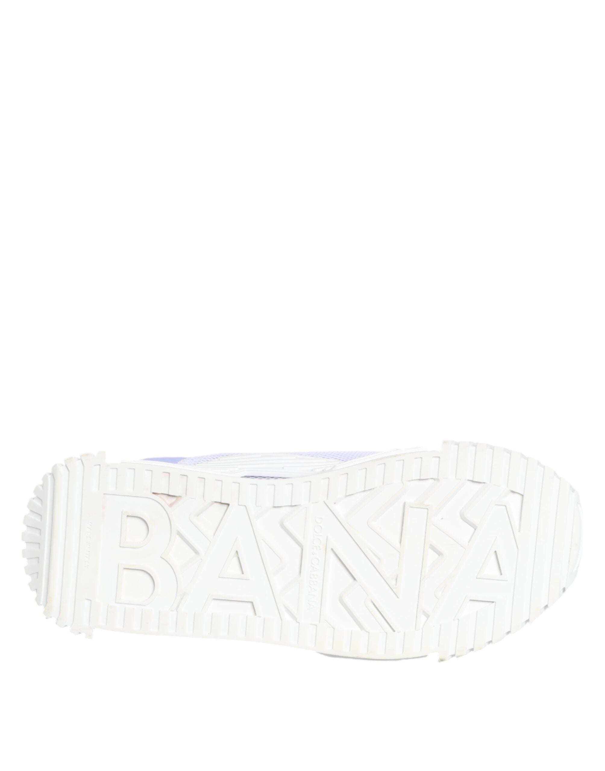 Chaussures sneakers basses Dolce & Gabbana en dentelle violette et blanche, style décontracté avec lacets.